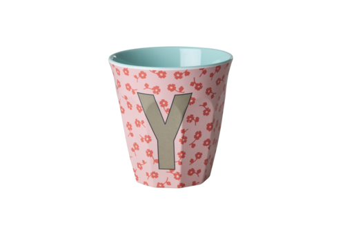 rice Y - Middelgroot Beker - Flowers Pink - RICE
