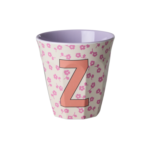 Z - Middelgroot Beker - Flowers Soft Pink - RICE 
