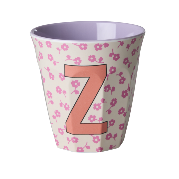 RICE - Z - Middelgroot Beker - Flowers Soft Pink