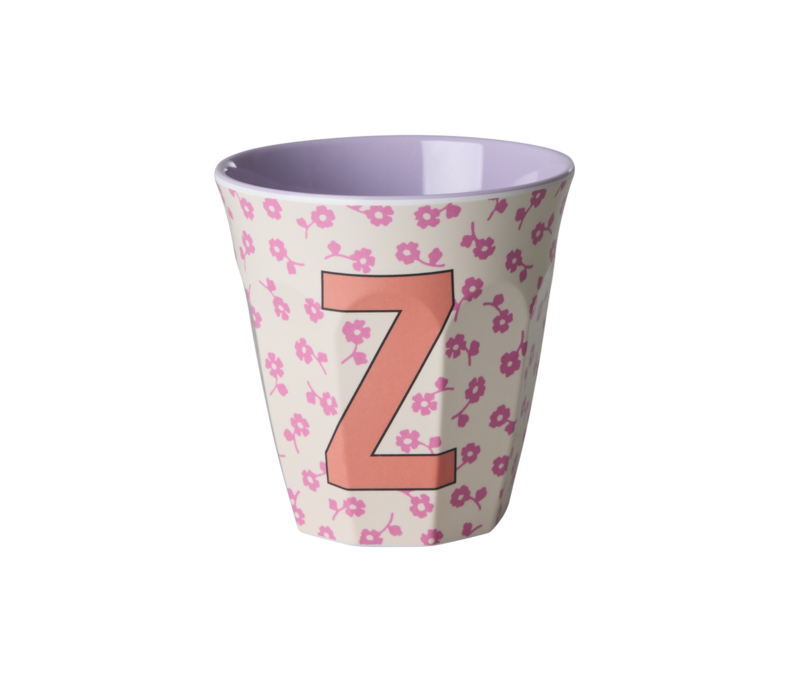 RICE - Z - Middelgroot Beker - Flowers Soft Pink