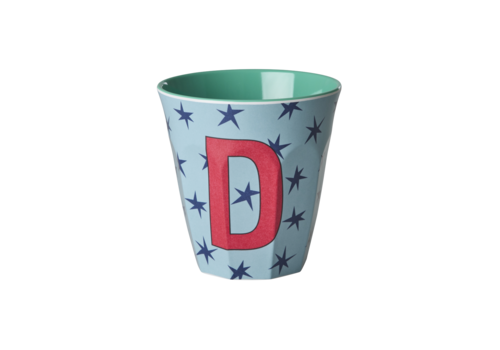 rice D - Middelgroot Beker - Stars Dusty Blue - RICE