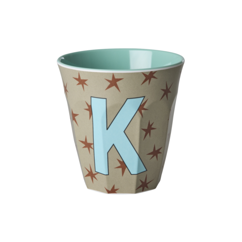 K - Middelgroot Beker - Stars Soft Brown - RICE 