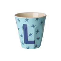 RICE - L - Middelgroot Beker - Stars Soft Blue