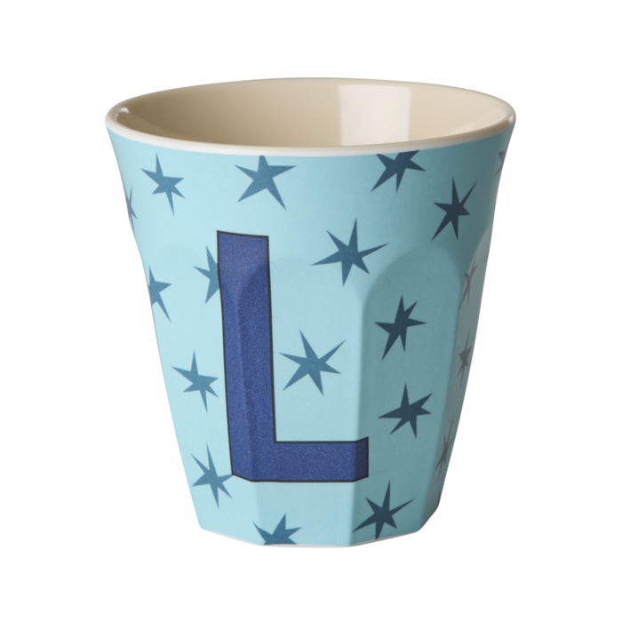 RICE - L - Middelgroot Beker - Stars Soft Blue