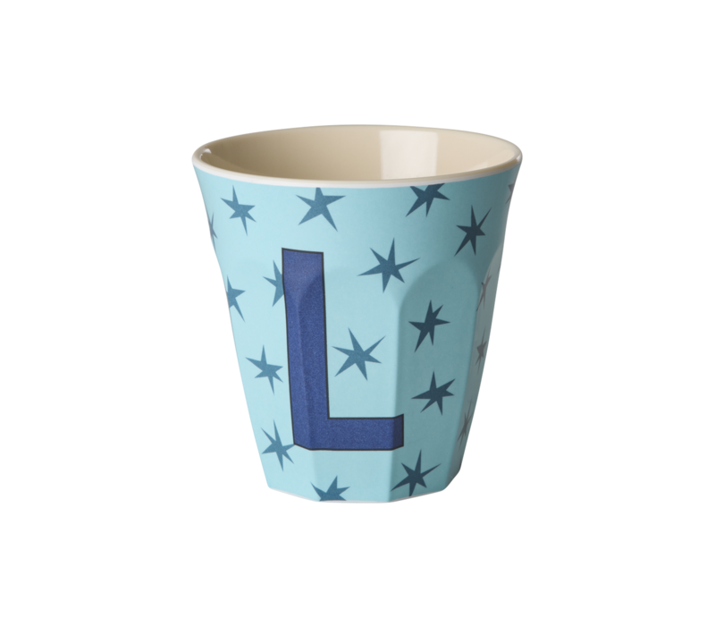 RICE - L - Middelgroot Beker - Stars Soft Blue