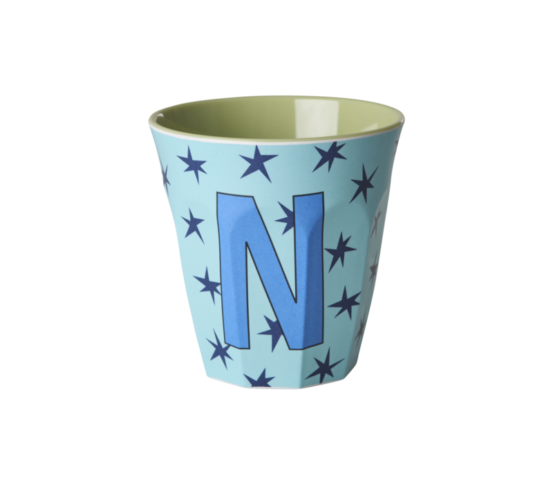RICE - N - Middelgroot Beker - Stars Soft Blue