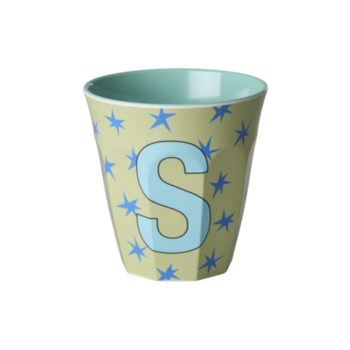 S - Middelgroot Beker - Stars Soft Green - RICE 