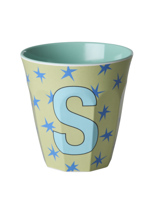 RICE S - Middelgroot Beker - Stars Soft Green - RICE