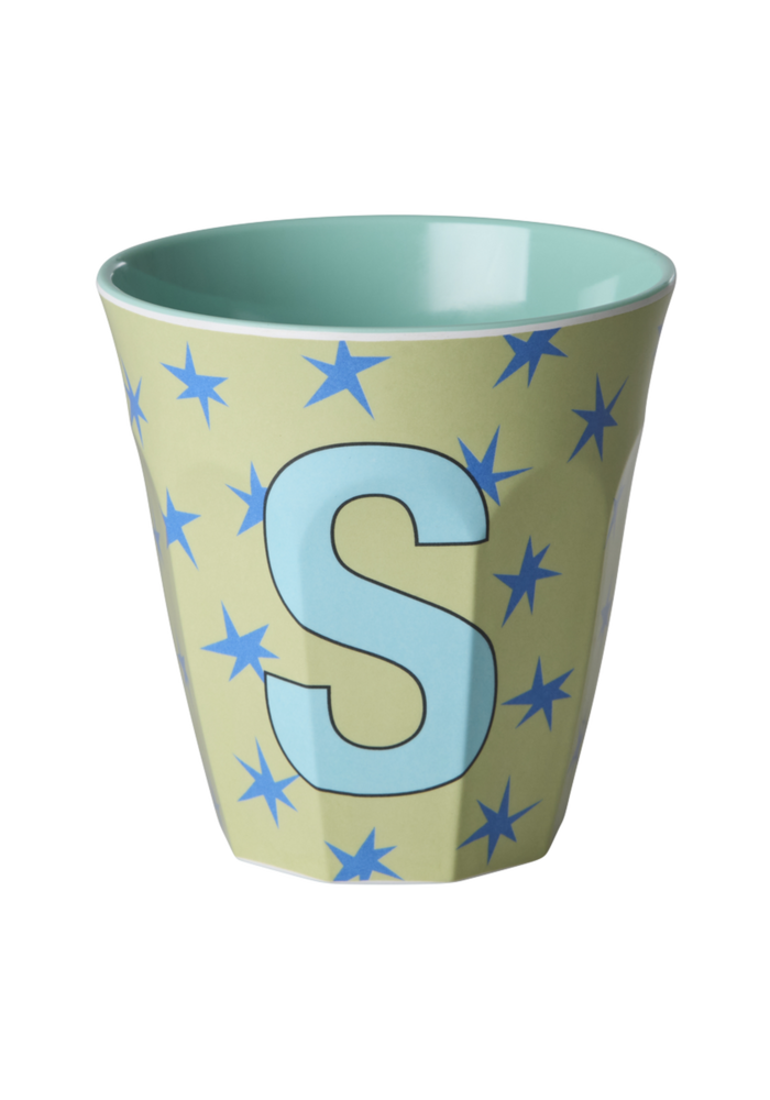 RICE - S - Middelgroot Beker - Stars Soft Green