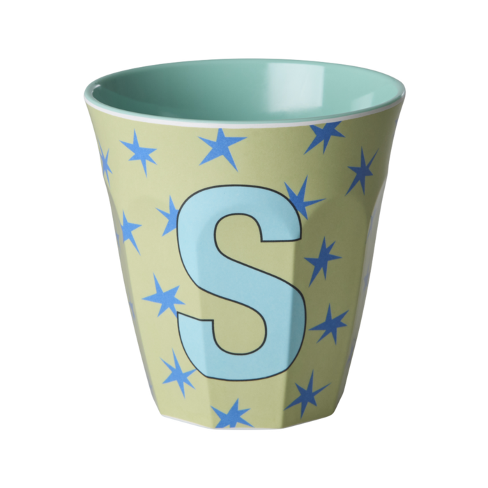 RICE S - Middelgroot Beker - Stars Soft Green - RICE