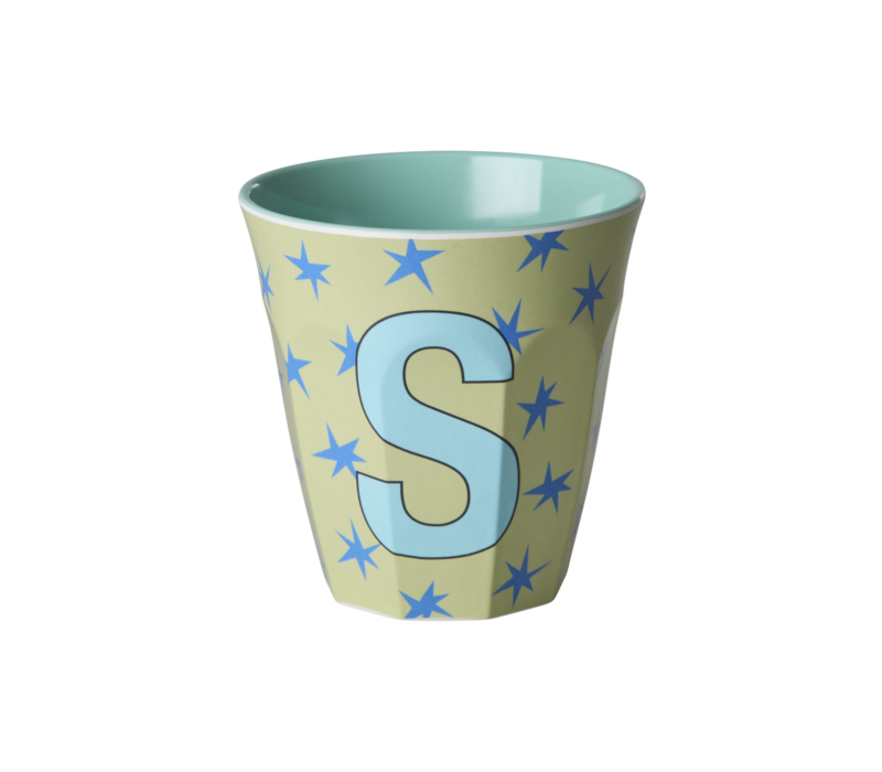 RICE - S - Middelgroot Beker - Stars Soft Green