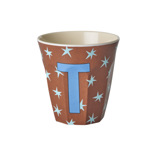 T - Middelgroot Beker - Stars Brown - RICE 
