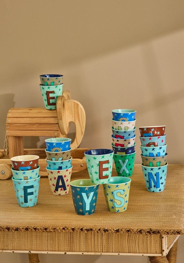 RICE - V - Middelgroot Beker - Stars Soft Blue