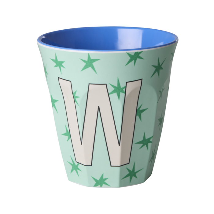 RICE W - Middelgroot Beker - Stars Soft Green - RICE