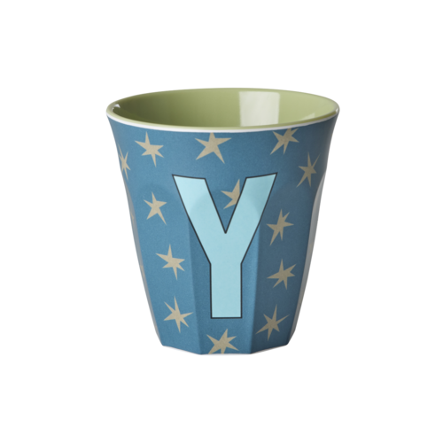 Y - Middelgroot Beker - Stars Petrol - RICE 