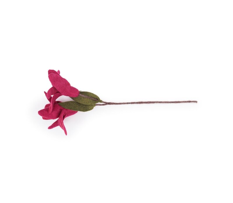 Sjaal met een Verhaal - Tak Lelie Burgundy