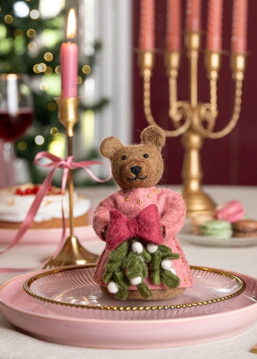 Sjaal met Verhaal Decoratie Beer Mistletoe Dreams - Sjaal met een Verhaal