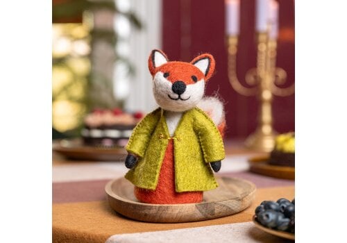 Sjaal met een Verhaal Decoratie Vos Indian Summer Lichtgroen - Sjaal met een Verhaal