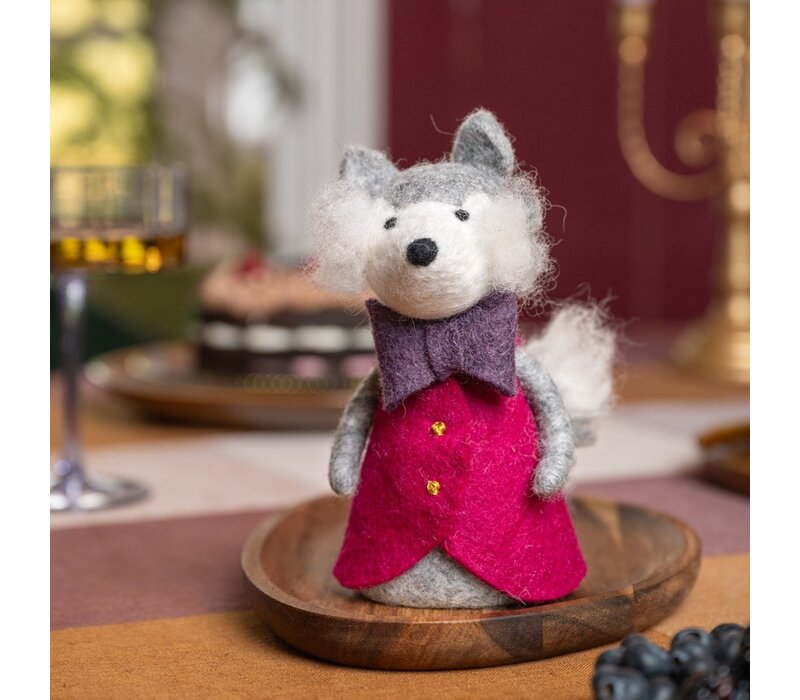 Sjaal met een Verhaal - Decoratie Wolf Indian Summer Burgundy