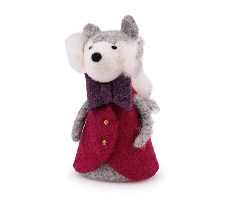 Sjaal met een Verhaal - Decoratie Wolf Indian Summer Burgundy