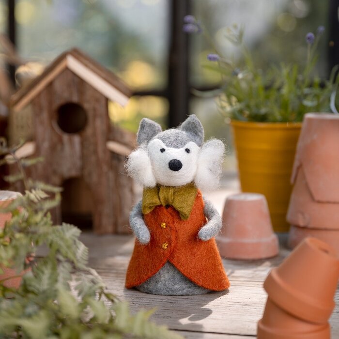 Sjaal met Verhaal Decoratie Wolf Indian Summer Cognac - Sjaal met een Verhaal