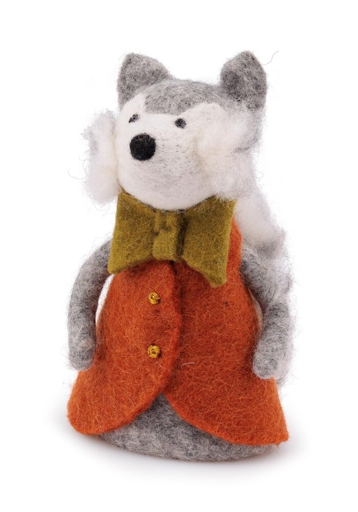 Sjaal met een Verhaal - Decoratie Wolf Indian Summer Cognac