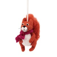 Sjaal met een Verhaal - Hanger Eekhoorn Indian Summer Burgundy