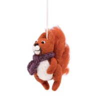 Sjaal met een Verhaal - Hanger Eekhoorn Indian Summer Paars