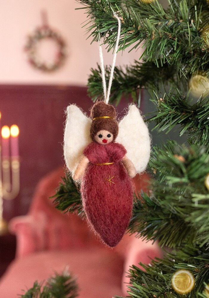 Sjaal met een Verhaal - Hanger Engeltje Cyclaam