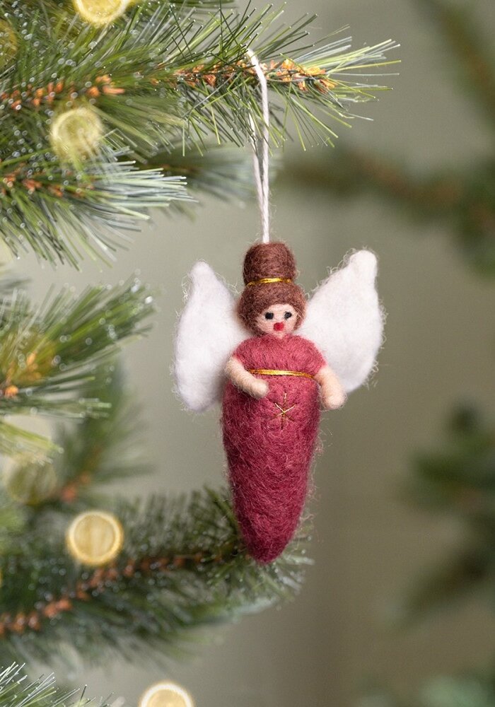 Sjaal met een Verhaal - Hanger Engeltje Cyclaam