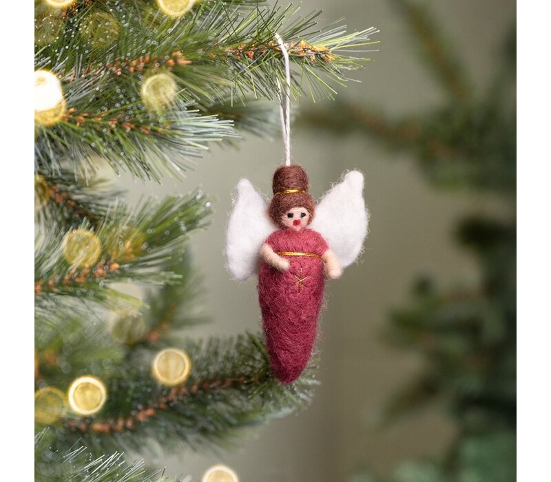 Sjaal met een Verhaal - Hanger Engeltje Cyclaam