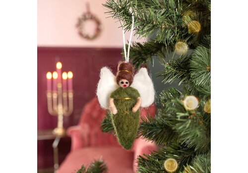 Sjaal met Verhaal Hanger Engeltje Mistletoe-Groen - Sjaal met een Verhaal