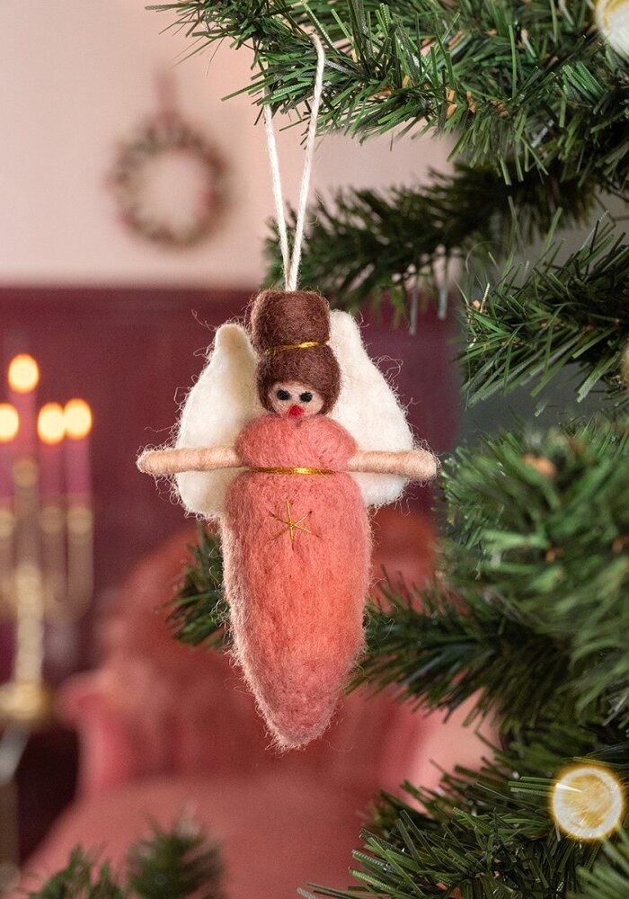 Sjaal met een Verhaal - Hanger Engeltje Oudroze