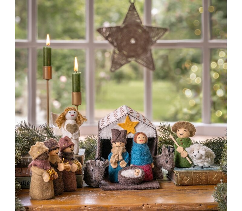 Sjaal met een Verhaal - Kerststal Kleur