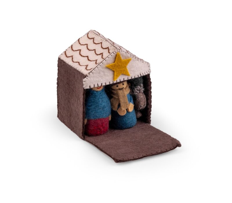 Sjaal met een Verhaal - Kerststal Kleur
