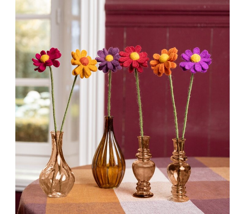 Sjaal met een Verhaal - Herfst Margrietje Bordeaux