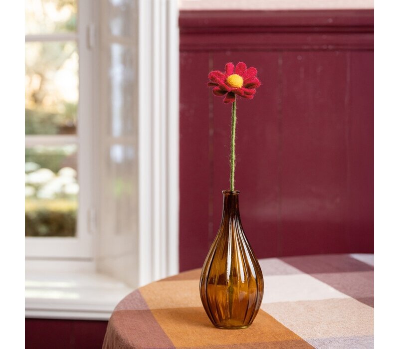 Sjaal met een Verhaal - Herfst Margrietje Bordeaux