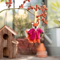 Sjaal met een Verhaal - Hanger Vos Indian Summer Burgundy