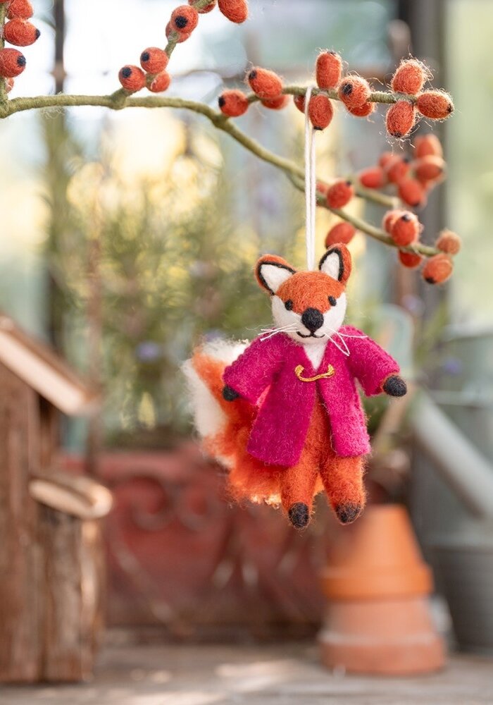 Sjaal met een Verhaal - Hanger Vos Indian Summer Burgundy