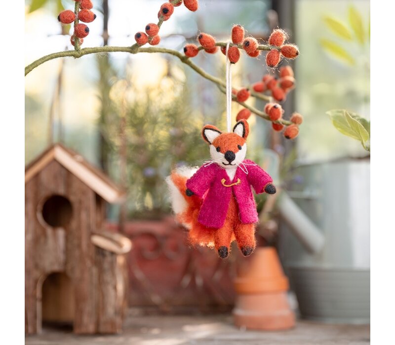 Sjaal met een Verhaal - Hanger Vos Indian Summer Burgundy