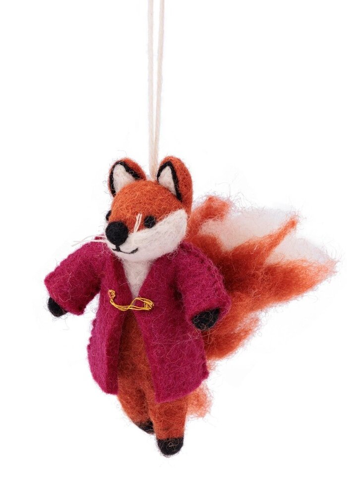 Sjaal met een Verhaal - Hanger Vos Indian Summer Burgundy