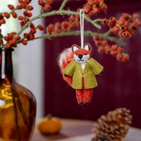 Sjaal met een Verhaal - Hanger Vos Indian Summer Lichtgroen