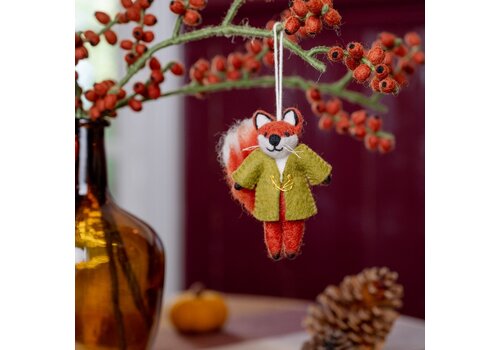 Sjaal met Verhaal Hanger Vos Indian Summer Lichtgroen - Sjaal met een Verhaal