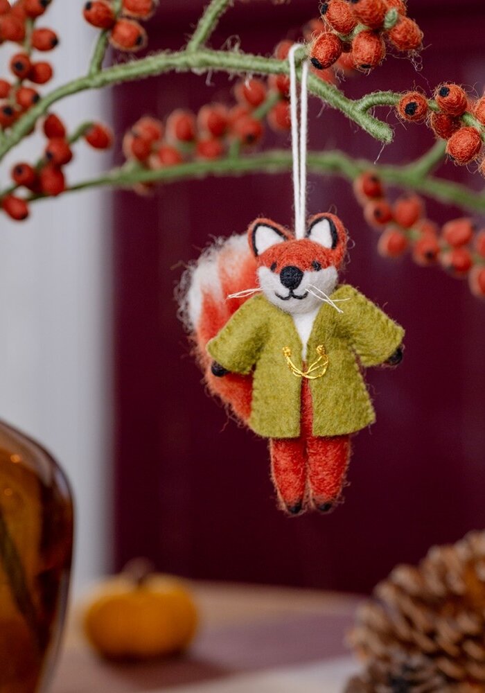 Sjaal met een Verhaal - Hanger Vos Indian Summer Lichtgroen