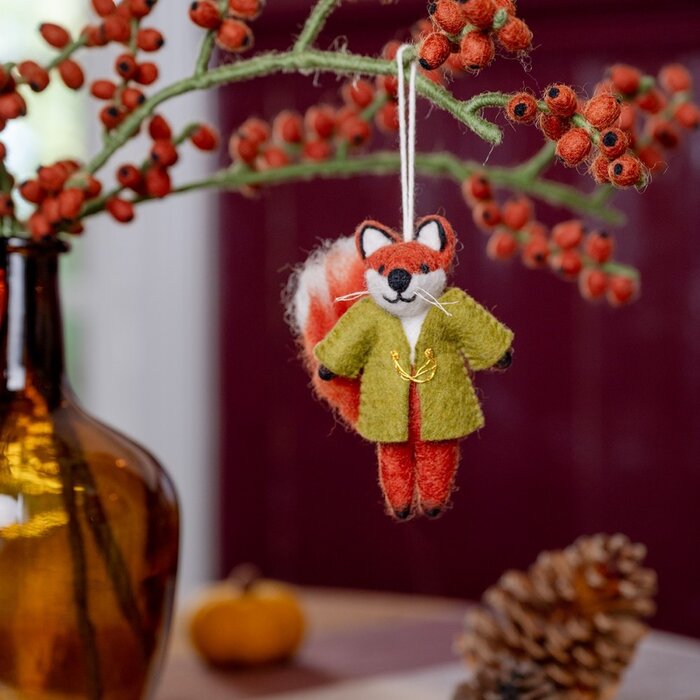 Sjaal met een Verhaal - Hanger Vos Indian Summer Lichtgroen