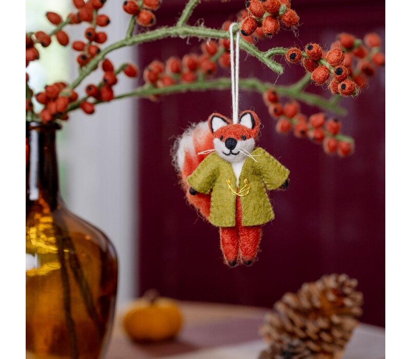 Sjaal met een Verhaal - Hanger Vos Indian Summer Lichtgroen