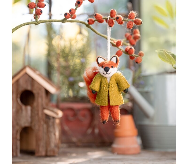 Sjaal met een Verhaal - Hanger Vos Indian Summer Lichtgroen