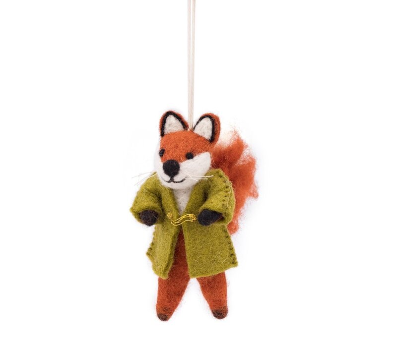 Sjaal met een Verhaal - Hanger Vos Indian Summer Lichtgroen