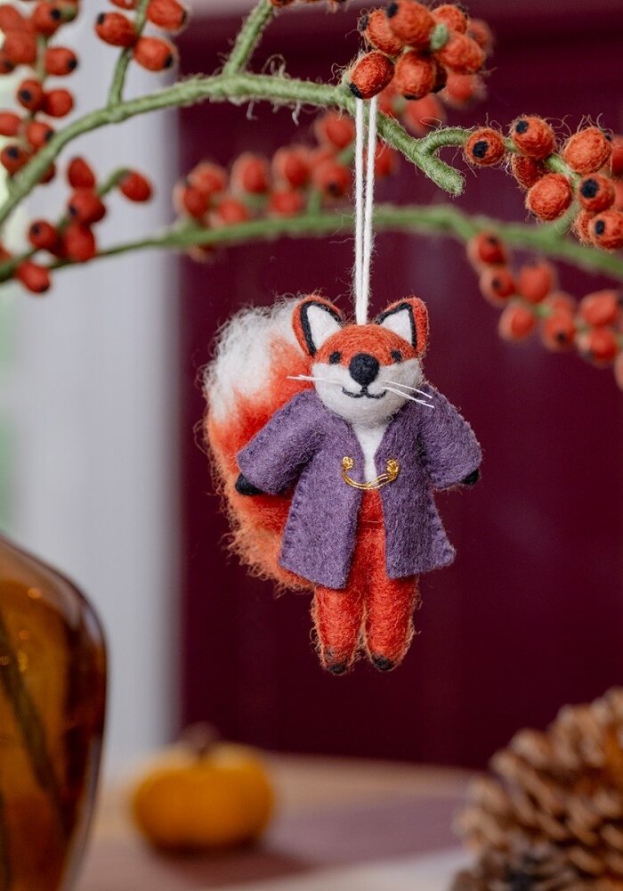 Sjaal met een Verhaal - Hanger Vos Indian Summer Paars