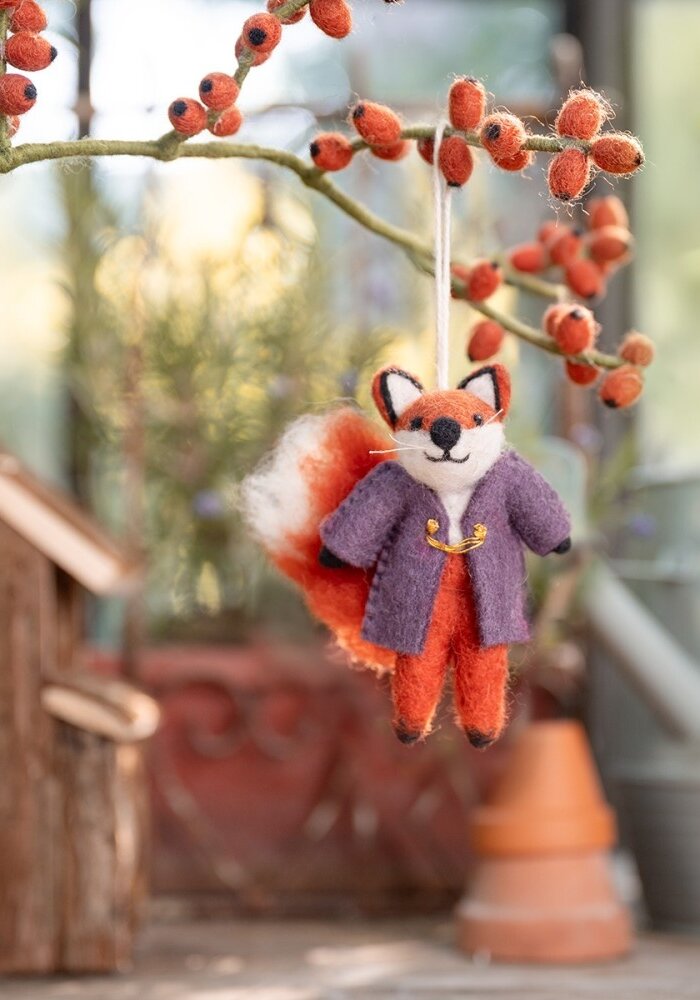 Sjaal met een Verhaal - Hanger Vos Indian Summer Paars